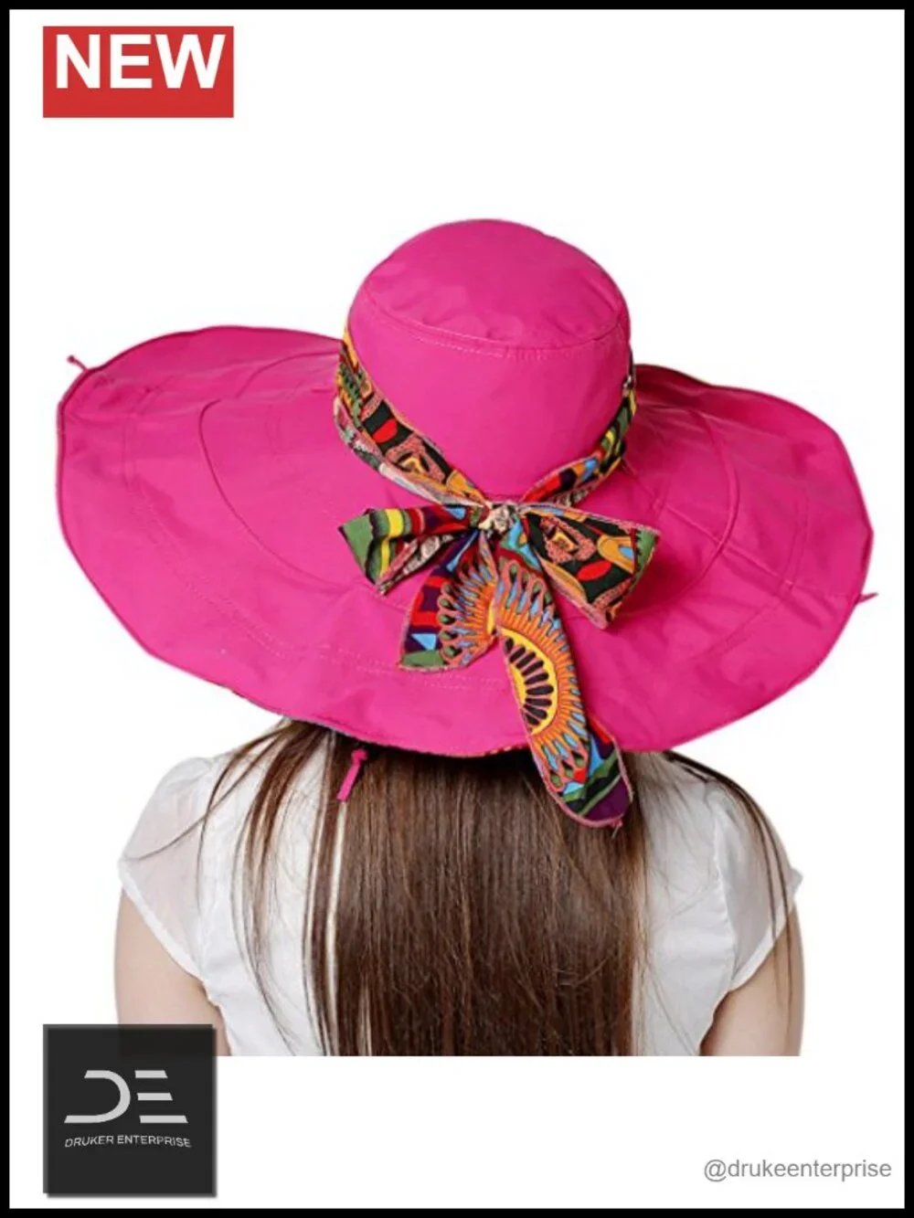 Women's Foldable Floppy Sun Hat Reversible Wide Brim UPF 50+ Travel Beach
